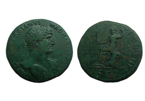 Hadrian SESTERTIUS - ROMA sestertius (JUN2413)