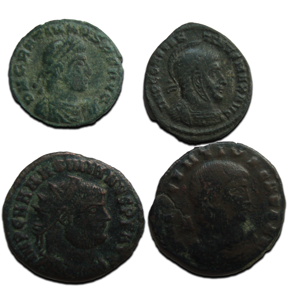 4 Roman coins (JUN2441) - 4 coins | RomanCoinShop.com