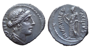 Romeinse republiek -  denarius Valetudo! (JUN25115)