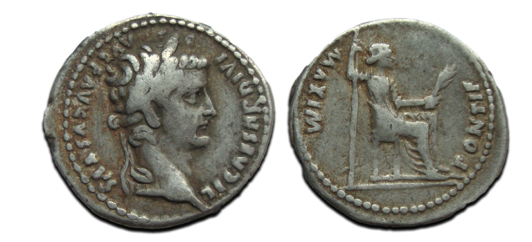 Tiberius - denarius tribute penny (JUN25128)