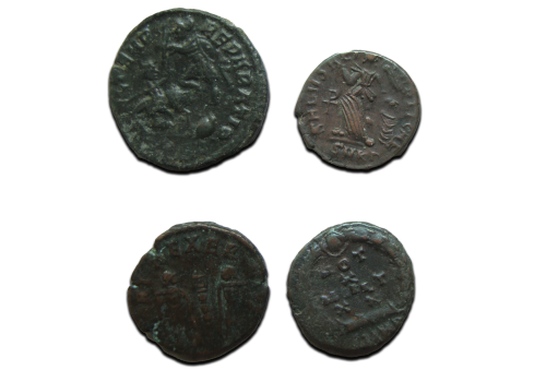 4 roman coins (JUN2518)