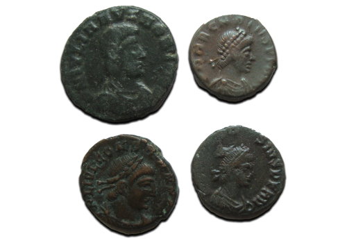 4 roman coins (JUN2518)