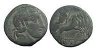 Vibius Pansa - Quadriga denarius (JUN2527)