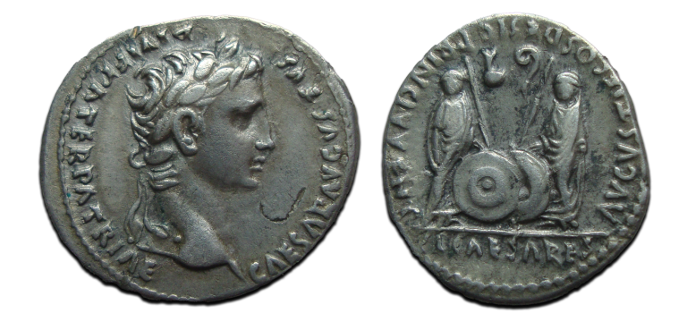 Augustus - denarius Caius en Lucius  (JUN2533)