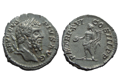 Septimius Severus - denarius Genius FDC! (JUN2534)