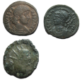 3 roman coins - Constans, Constantinopolis, Gallienus (JUN2553)