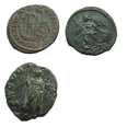 3 roman coins - Constans, Constantinopolis, Gallienus (JUN2553)