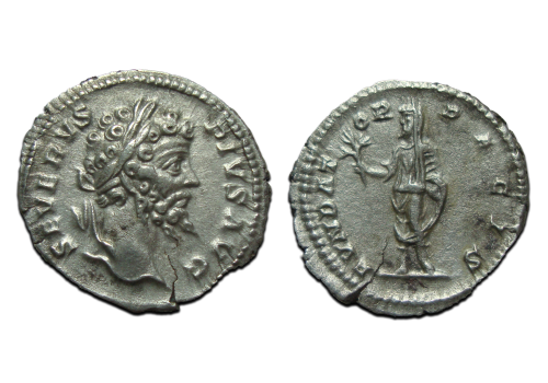 Septimius Severus - denarius FVNDATOR PACIS bijna prachtig (JUN2571)
