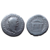Titus -  denarius Gedrapeerde troon. Pompeii! (JUN2582)