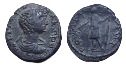 Geta - denarius de prins van de jeugd, barbaarse imitatie (JUN2609)