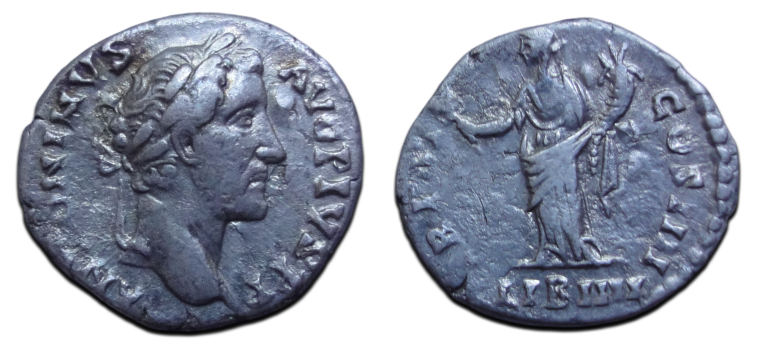 Antoninus Pius - LIBERALITAS IIII denarius (Jun2610) Antoninus Pius - LIBERALITAS IIII denarius (Jun2610)