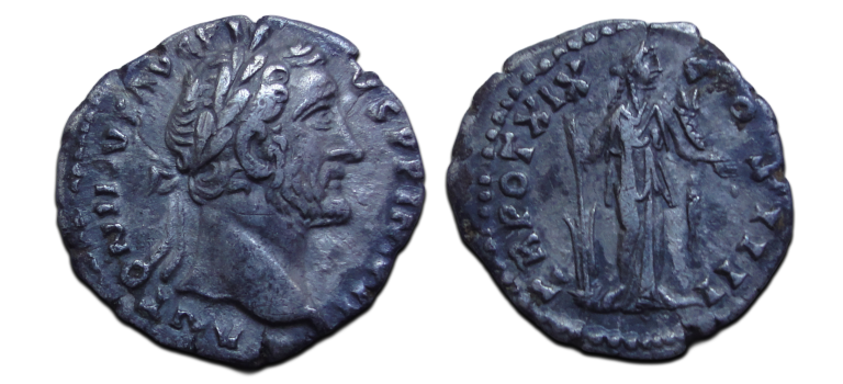 Antoninus Pius - denarius FORTUNA (JUN2611) Antoninus Pius - denarius FORTUNA (JUN2611)