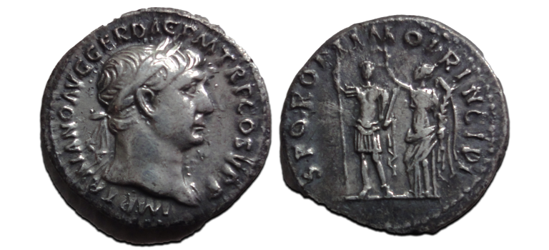 Trajanus- denarius Victoria kroont keizer schaars! (JUN2624) Trajanus- denarius Victoria kroont keizer schaars! (JUN2624)