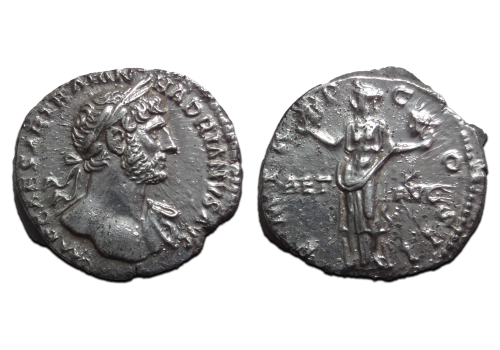 Hadrianus - Sol en Luna denarius (JUN2625) Hadrianus - Sol en Luna denarius (JUN2625)