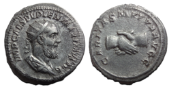 Pupienus - Handdruk Antoninianus zeldzame keizer! (JUN2626)