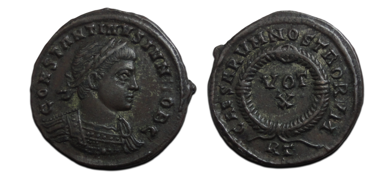 Constantinus II - VOT X Rome prachtig! (JUN2637) Constantinus II - VOT X Rome prachtig! (JUN2637)