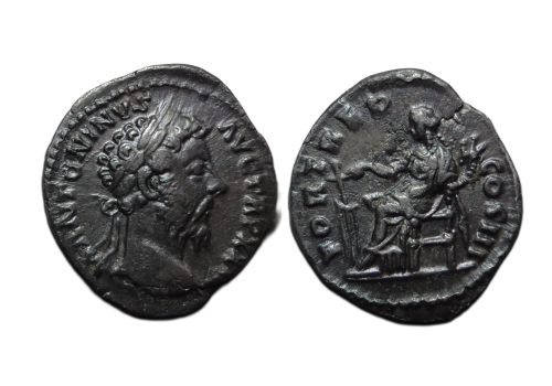 Marcus Aurelius - FORTUNA denarius (JUN2641)