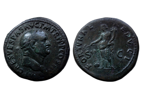Vespasian - FORTVNAE REDVCI sestertius (JUN2648) Vespasian - FORTVNAE REDVCI sestertius (JUN2648)