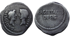 Augustus -  met Julius Caesar en Agrippa zeer zeldzaam en belangrijke uitgave! (JUN2652)