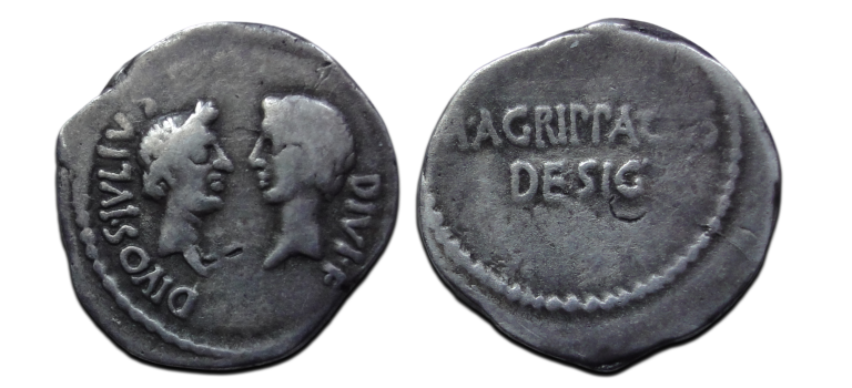 Augustus - met Julius Caesar en Agrippa zeer zeldzaam en belangrijke uitgave! (JUN2652) Augustus - met Julius Caesar en Agrippa zeer zeldzaam en belangrijke uitgave! (JUN2652)