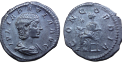 Julia Paula - denarius schaarse keizerin CONCORDIA (JUN2657)