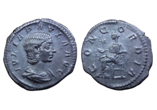 Julia Paula - denarius schaarse keizerin CONCORDIA (JUN2657)