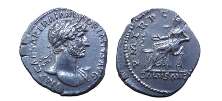 Hadrianus  - SALUS AVG denarius (JUN2658)