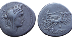  Romeinse Republiek - denarius Fabius Hadrianus (JUN2660)