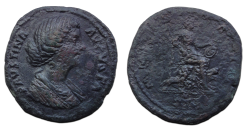 Faustina jr - Cybele SESTERTIUS (JUN2666)