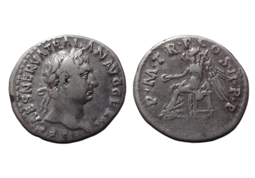 Trajanus- denarius Victoria mooi portret (JUN2673) Trajanus- denarius Victoria mooi portret (JUN2673)