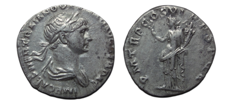 Trajanus - FELICITAS denarius (JUN2680)
