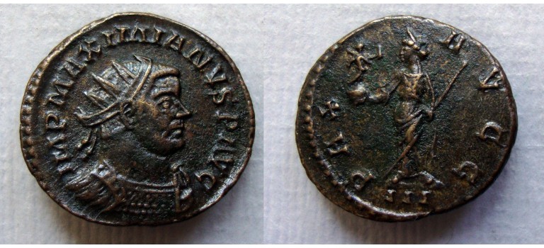 Maximianus  -  Antoninianus Pax  extreem zeldzaam (JUN2270)