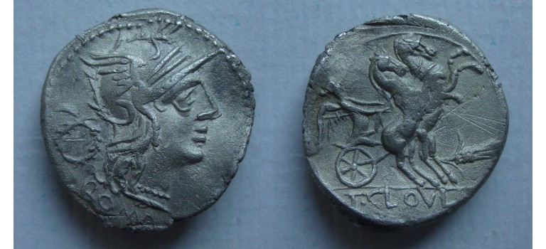 Romeinse republiek - denarius T. Cloelius 128 BC (MA2237)