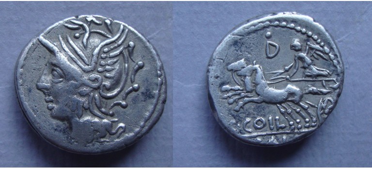 Romeinse republiek - denarius Coelius Caldus tweespan 104 v. Chr. (MA2254)