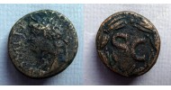 Domitianus - Antioch SC semis met klop zeldzaam (MA2265)