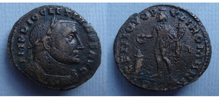 Diocletianus - Genio Lyon follis (MA2267)