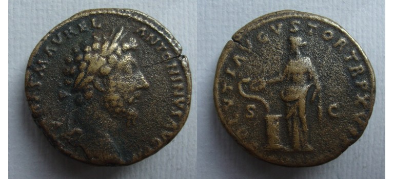 Marcus Aurelius- sestertius SALUS (MA2269)