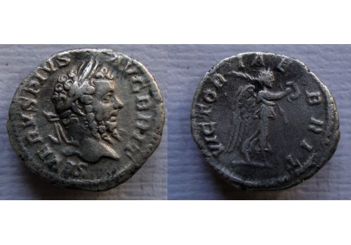Septimius Severus - Victoriae BRIT schaarse denarius! (MA2287)