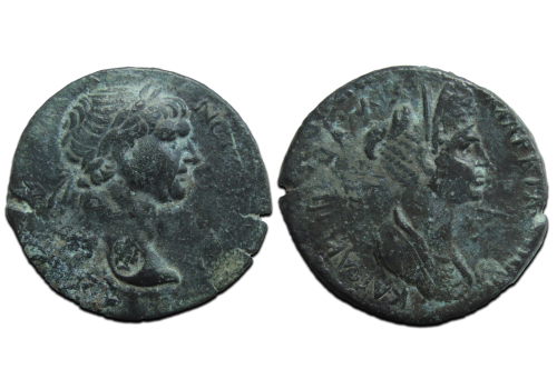 Trajanus - zeldzame dynastische uitgave met zijn zuster Marciana! (MA2503)