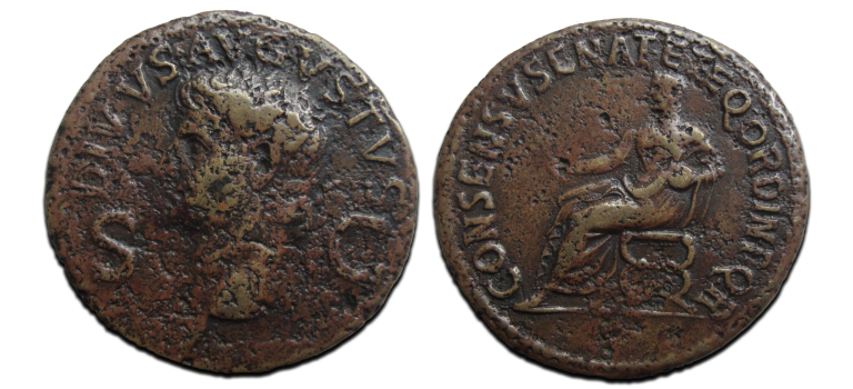 Augustus -  Divus Augustus Dupondius geslagen onder Caligula (MA2505)