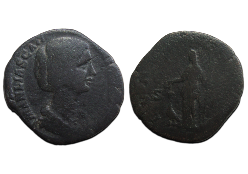 Manlia Scantilla - Sestertius vrouw van Didius Julianus, zeer zeldzaam (AP26129)