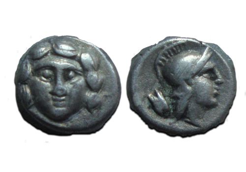 GREEK COINS -Gorgoneion with Athena!  (MA2542)