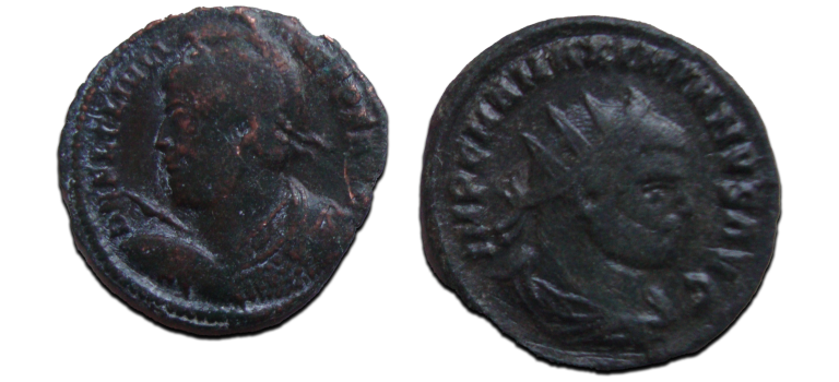 2  romeinse munten (MA2558)