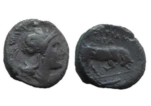 GRIEKSE MUNTEN - Lucania Athene 350-300 v Chr (MA2564) GRIEKSE MUNTEN - Lucania Athene 350-300 v Chr (MA2564)