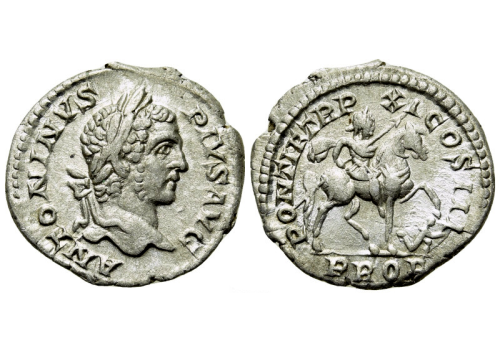 Caracalla -  Denarius Caracalla on a horse RARE (MA2572)