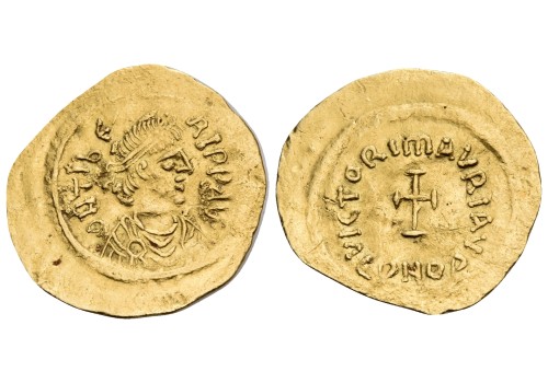Maurice Tiberius - Gold tremissis (MA2528)