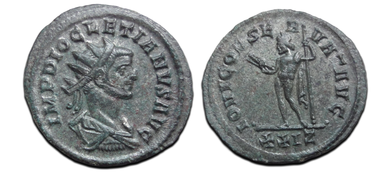 Diocletianus - Antoninianus JUPITER verzilverd (MA2649)