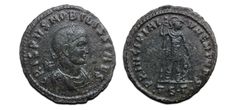 CRISPUS - PRINCIPIA IVVENTVTIS Arles rare reverse (MA2651)