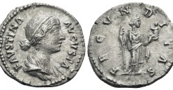 Faustina jr - FECUNDITAS denarius ZELDZAAM! (MA2665)