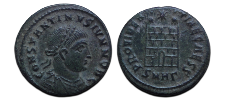 Constantine II -  Campgate Heraclea scarce (MA2679)
